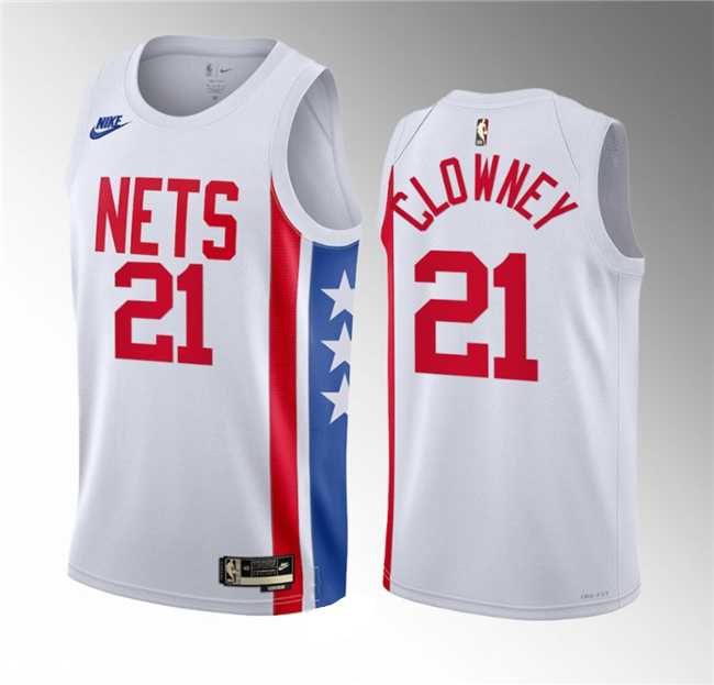 Men's Brooklyn Nets #21 Noah Clowney White 2023 Draft Classic Edition Stitched Basketball Jersey,We sell and wholesale Men's Brooklyn Nets #21 Noah Clowney White 2023 Draft Classic Edition Stitched Basketball Jersey on line form chian!